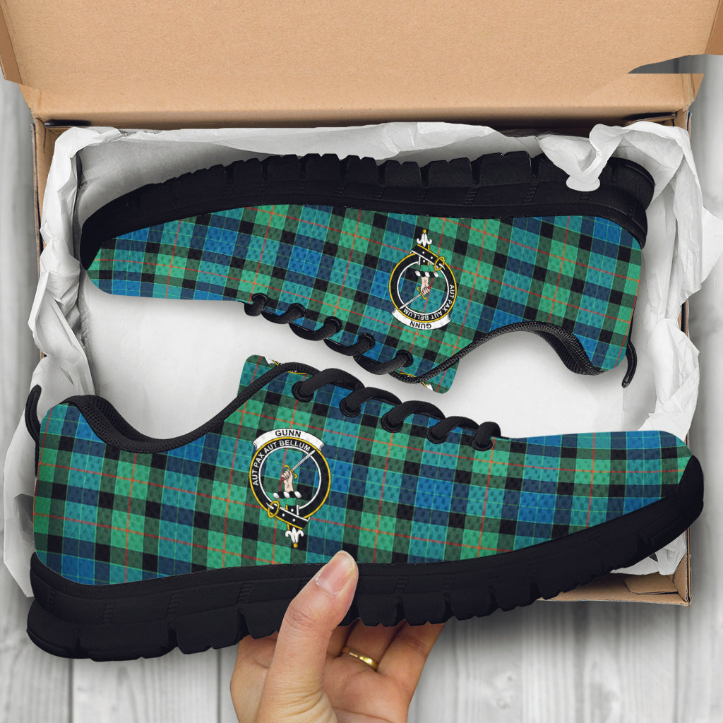 Gunn Ancient Tartan Sneakers with Family Crest - Tartan Vibes Clothing