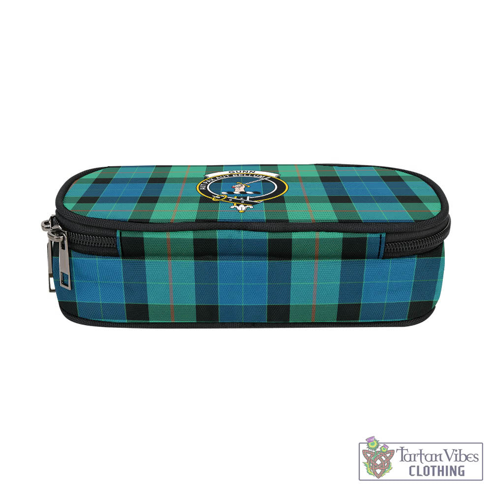 Tartan Vibes Clothing Gunn Ancient Tartan Pen and Pencil Case with Family Crest