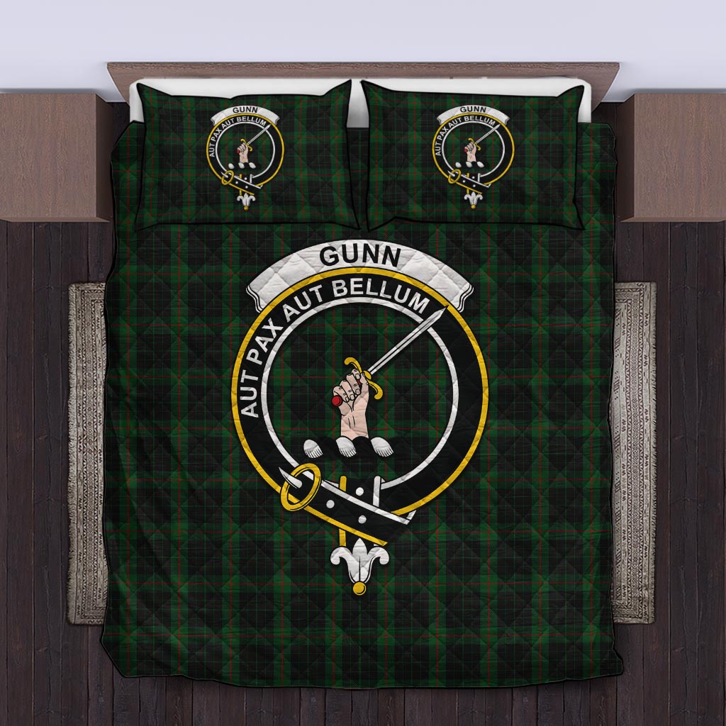 Gunn Logan Tartan Quilt Bed Set with Family Crest Twin - Tartan Vibes Clothing