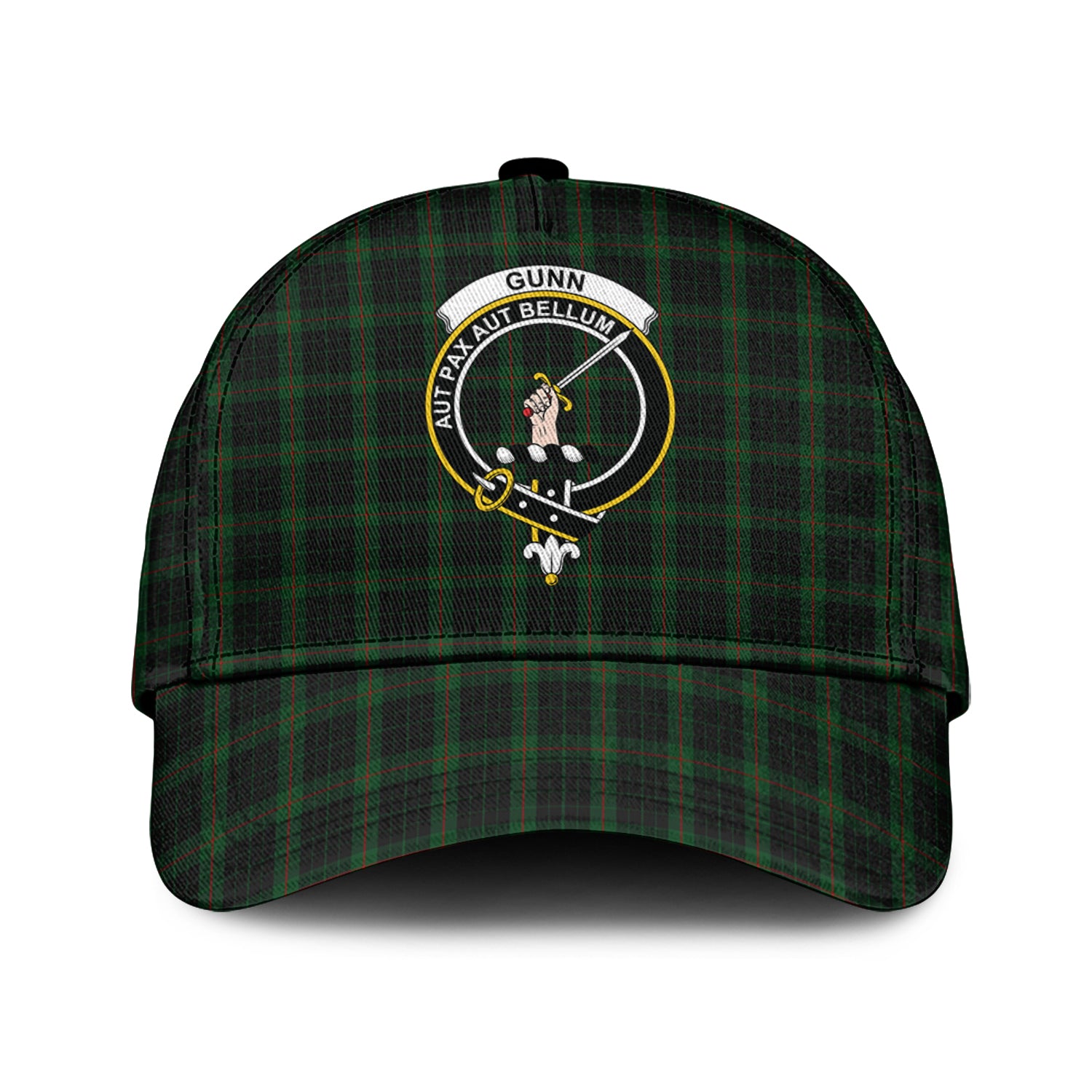 Gunn Logan Tartan Classic Cap with Family Crest Classic Cap Universal Fit - Tartan Vibes Clothing