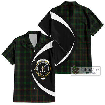 Gunn Logan Tartan Short Sleeve Button Up with Family Crest Circle Style