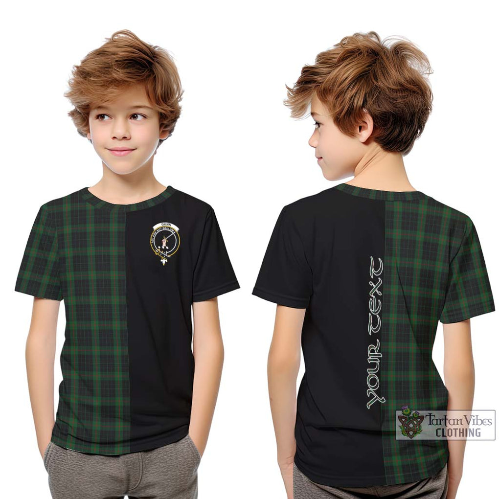 Gunn Logan Tartan Kid T-Shirt with Family Crest and Half Of Me Style Youth XL Size14 - Tartanvibesclothing Shop