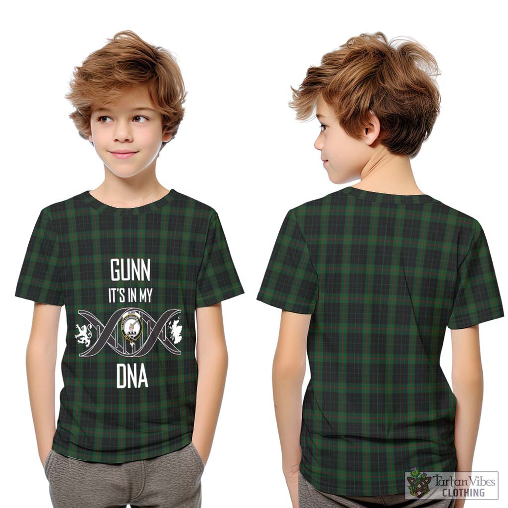 Gunn Logan Tartan Kid T-Shirt with Family Crest DNA In Me Style Youth XL Size14 - Tartanvibesclothing Shop