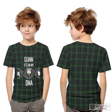 Gunn Logan Tartan Kid T-Shirt with Family Crest DNA In Me Style