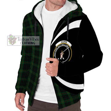 Gunn Logan Tartan Sherpa Hoodie with Family Crest Circle Style