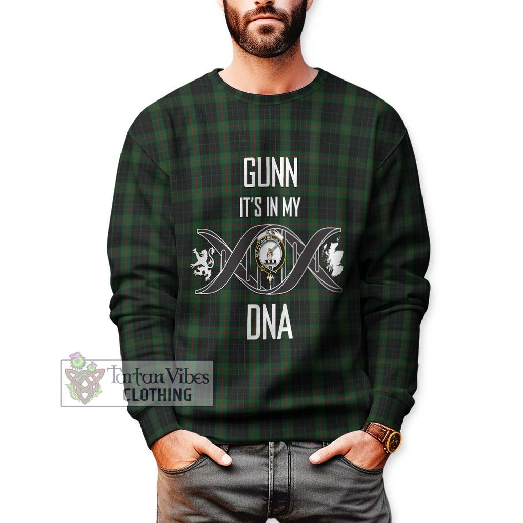 Gunn Logan Tartan Sweatshirt with Family Crest DNA In Me Style Unisex - Tartanvibesclothing Shop