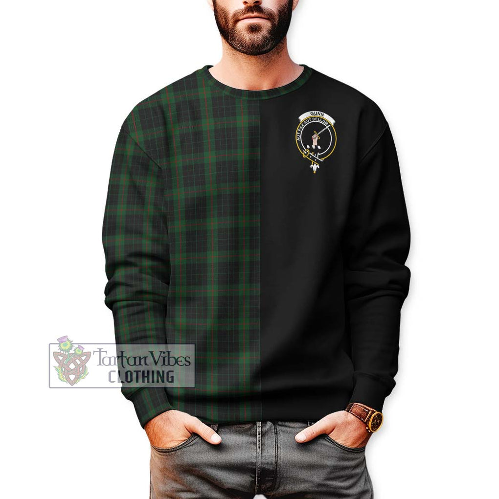 Gunn Logan Tartan Sweatshirt with Family Crest and Half Of Me Style Unisex - Tartanvibesclothing Shop