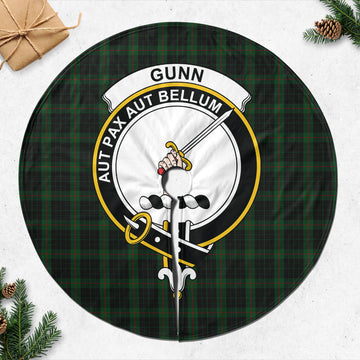 Gunn Logan Tartan Christmas Tree Skirt with Family Crest