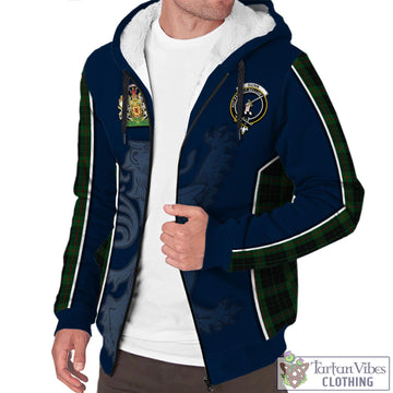 Gunn Logan Tartan Sherpa Hoodie with Family Crest and Lion Rampant Vibes Sport Style