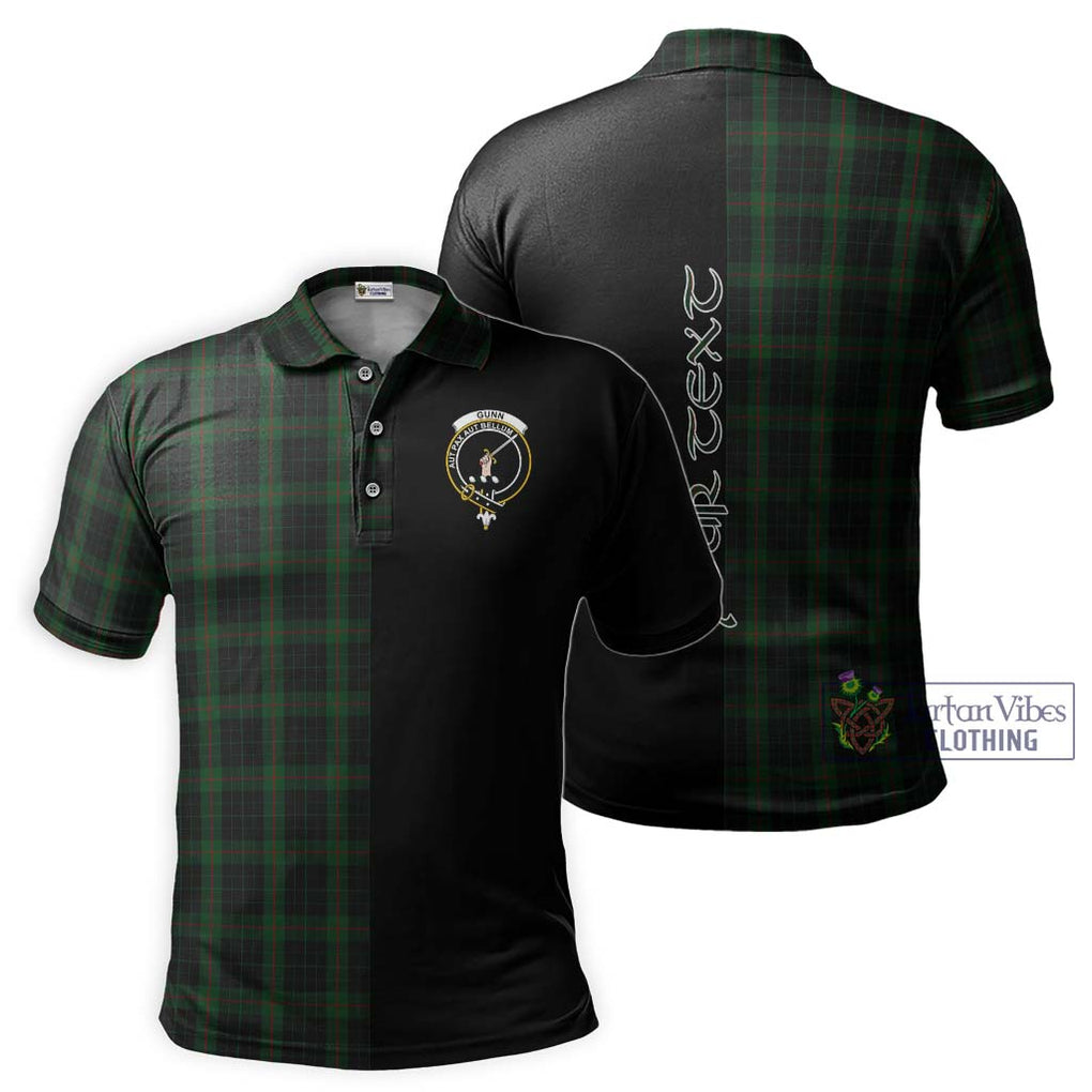 Gunn Logan Tartan Polo Shirt with Family Crest and Half Of Me Style Kid - Tartanvibesclothing Shop