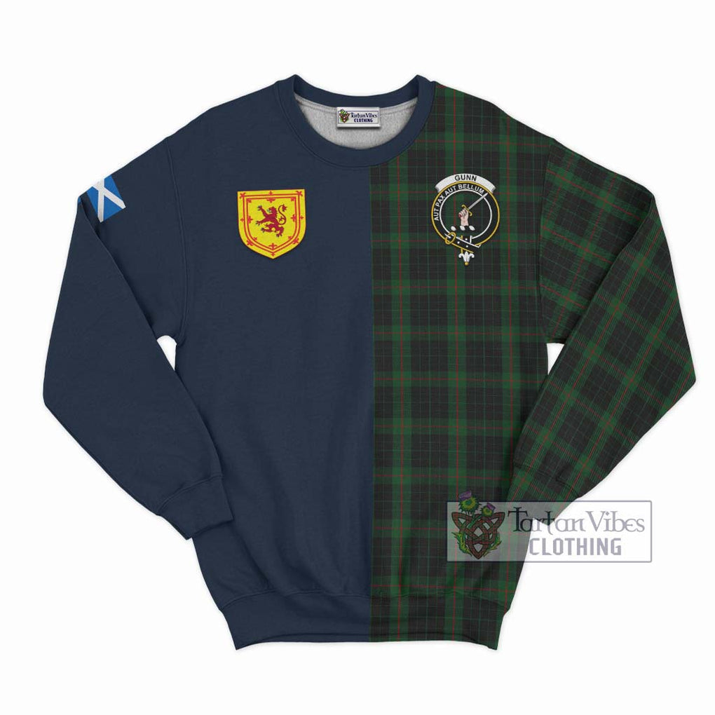 Tartan Vibes Clothing Gunn Logan Tartan Sweatshirt with Scottish Lion Royal Arm Half Style