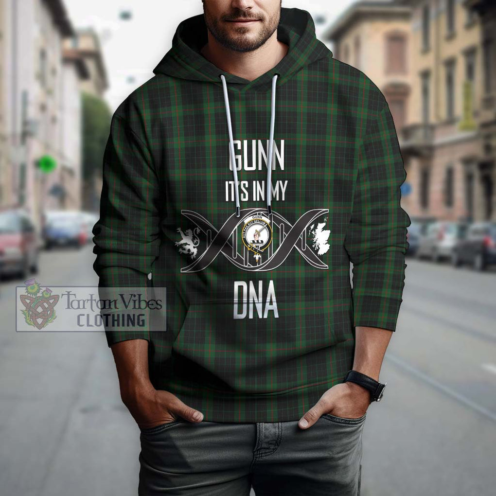 Gunn Logan Tartan Hoodie with Family Crest DNA In Me Style Pullover Hoodie - Tartanvibesclothing Shop