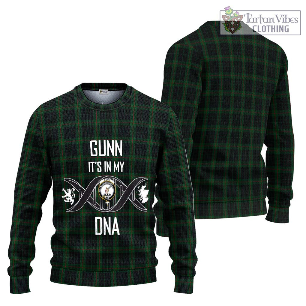 Gunn Logan Tartan Knitted Sweater with Family Crest DNA In Me Style Unisex - Tartanvibesclothing Shop