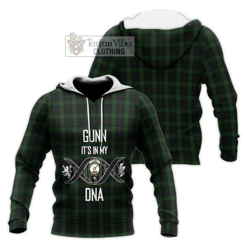 Gunn Logan Tartan Knitted Hoodie with Family Crest DNA In Me Style