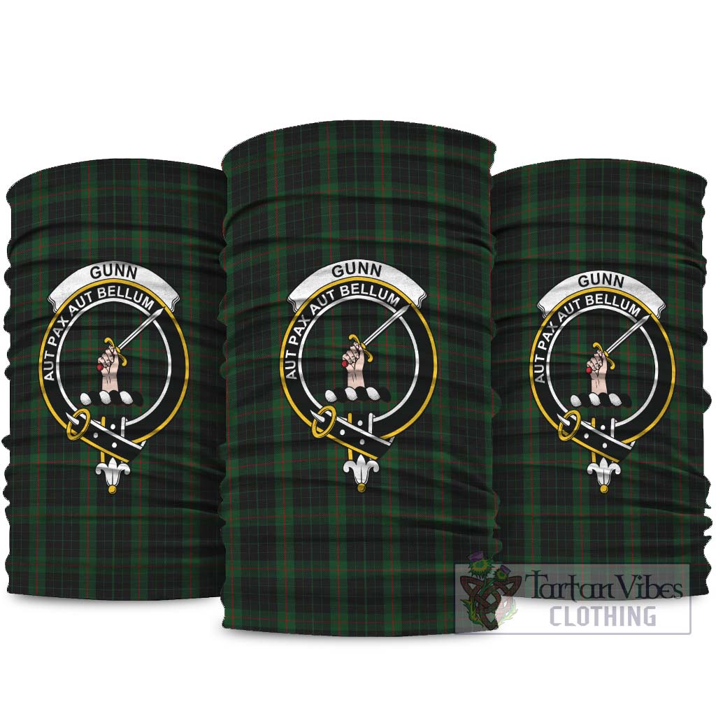 Gunn Logan Tartan Neck Gaiters, Tartan Bandanas, Tartan Head Band with Family Crest