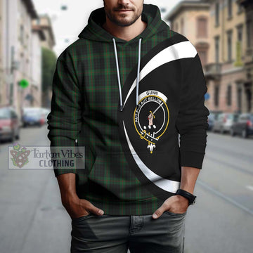 Gunn Logan Tartan Hoodie with Family Crest Circle Style