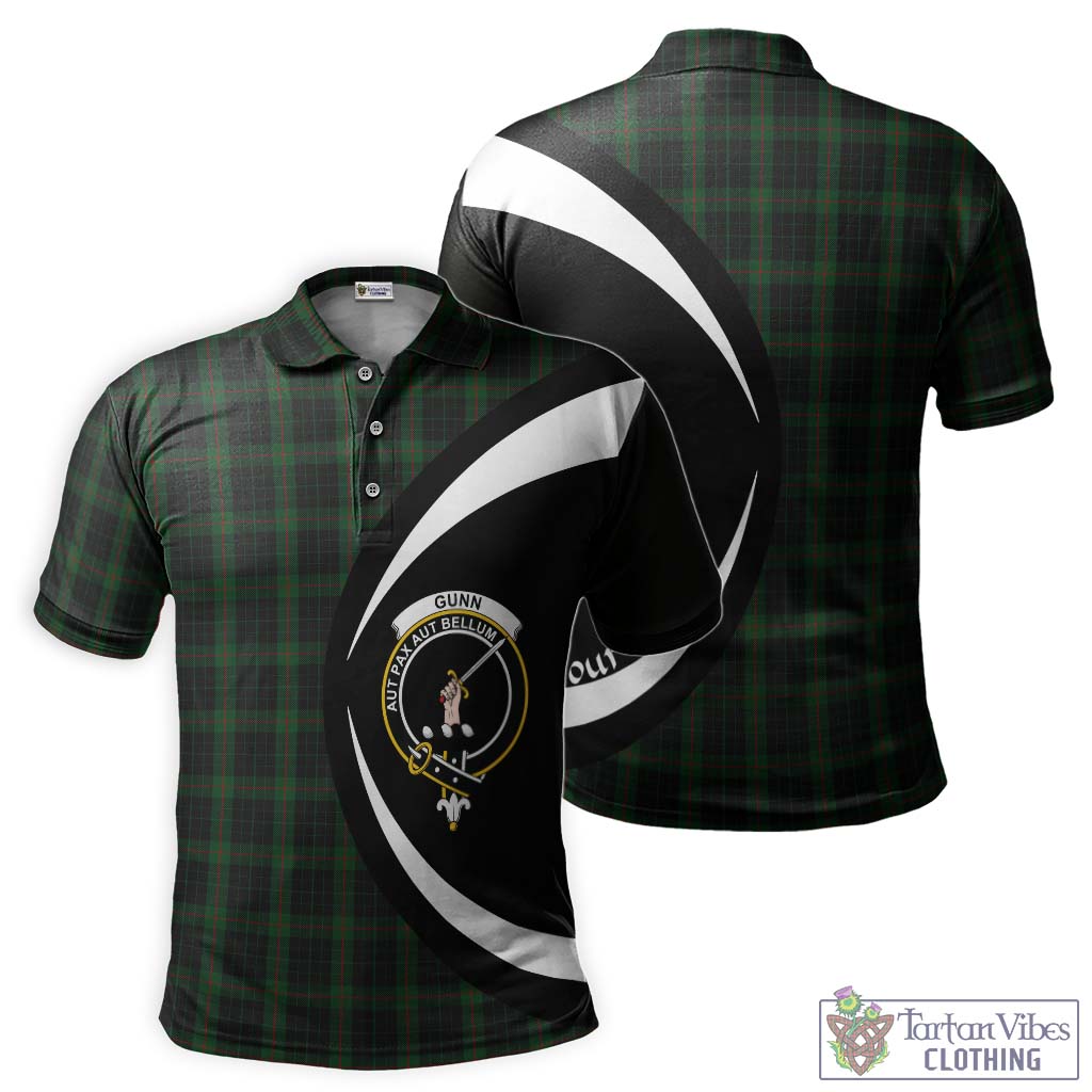 Gunn Logan Tartan Men's Polo Shirt with Family Crest Circle Style Kid - Tartan Vibes Clothing