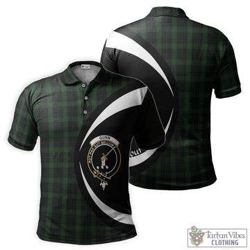 Gunn Logan Tartan Men's Polo Shirt with Family Crest Circle Style