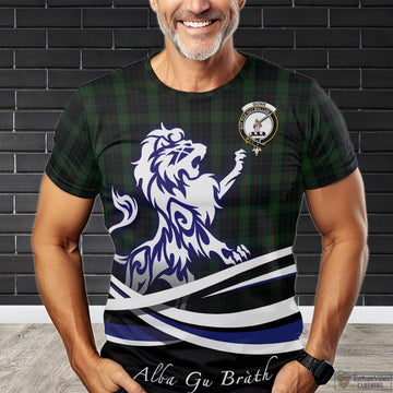 Gunn Logan Tartan T-Shirt with Alba Gu Brath Regal Lion Emblem