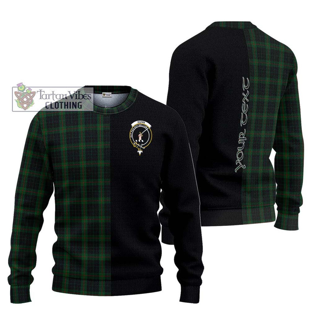 Gunn Logan Tartan Knitted Sweater with Family Crest and Half Of Me Style Unisex - Tartanvibesclothing Shop