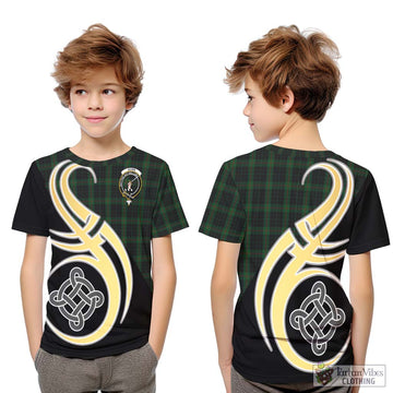 Gunn Logan Tartan Kid T-Shirt with Family Crest and Celtic Symbol Style