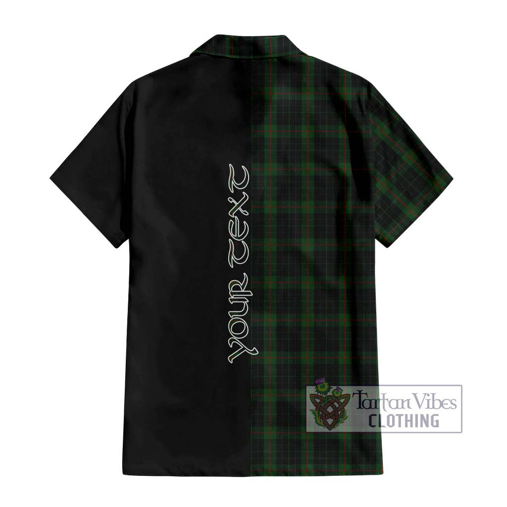 Gunn Logan Tartan Short Sleeve Button Shirt with Family Crest and Half Of Me Style - Tartanvibesclothing Shop