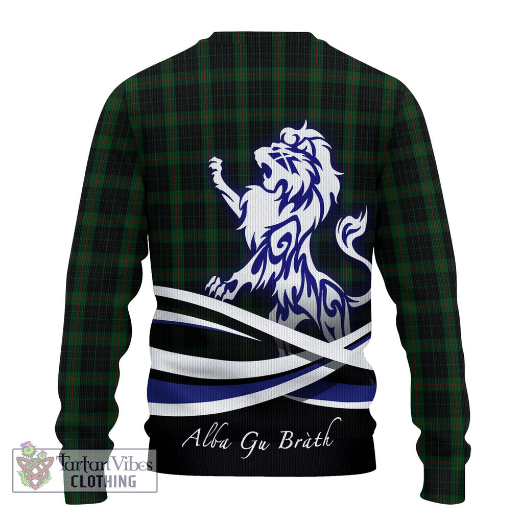 Gunn Logan Tartan Knitted Sweater with Alba Gu Brath Regal Lion Emblem - Tartanvibesclothing Shop