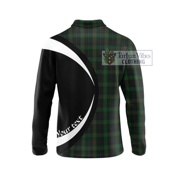 Gunn Logan Tartan Long Sleeve Polo Shirt with Family Crest Circle Style