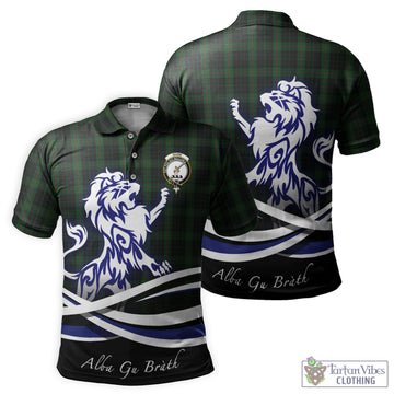 Gunn Logan Tartan Polo Shirt with Alba Gu Brath Regal Lion Emblem