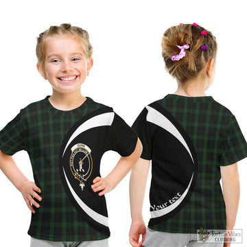 Gunn Logan Tartan Kid T-Shirt with Family Crest Circle Style