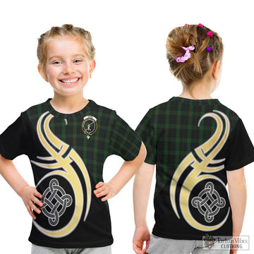 Gunn Logan Tartan Kid T-Shirt with Family Crest and Celtic Symbol Style