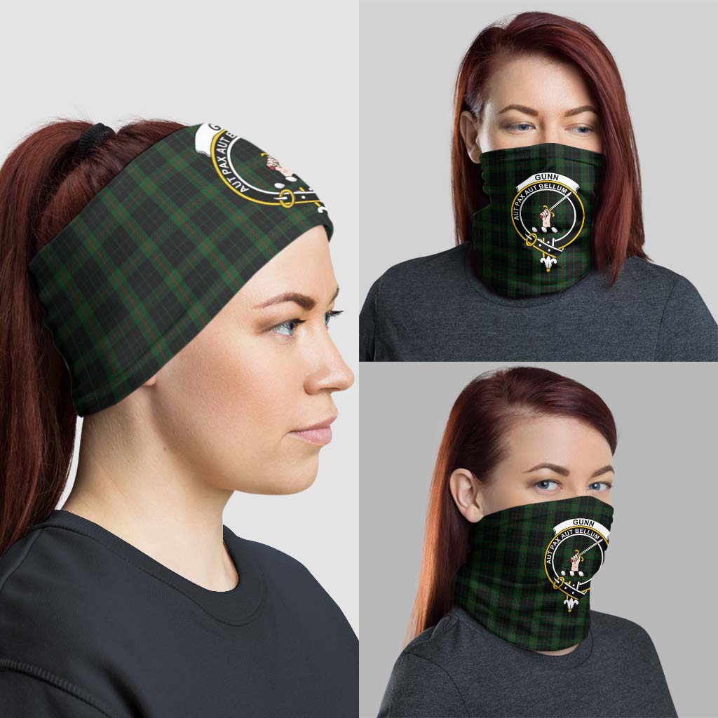 Gunn Logan Tartan Neck Gaiters, Tartan Bandanas, Tartan Head Band with Family Crest