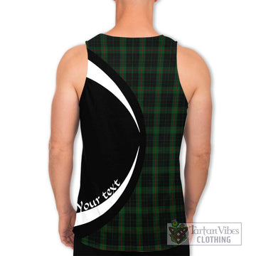 Gunn Logan Tartan Men's Tank Top with Family Crest Circle Style