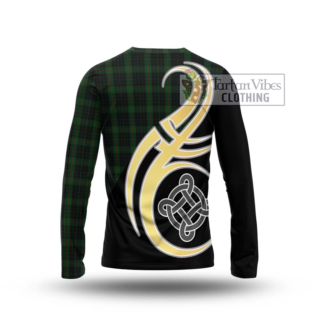 Gunn Logan Tartan Long Sleeve T-Shirt with Family Crest and Celtic Symbol Style - Tartan Vibes Clothing