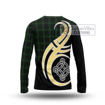 Gunn Logan Tartan Long Sleeve T-Shirt with Family Crest and Celtic Symbol Style