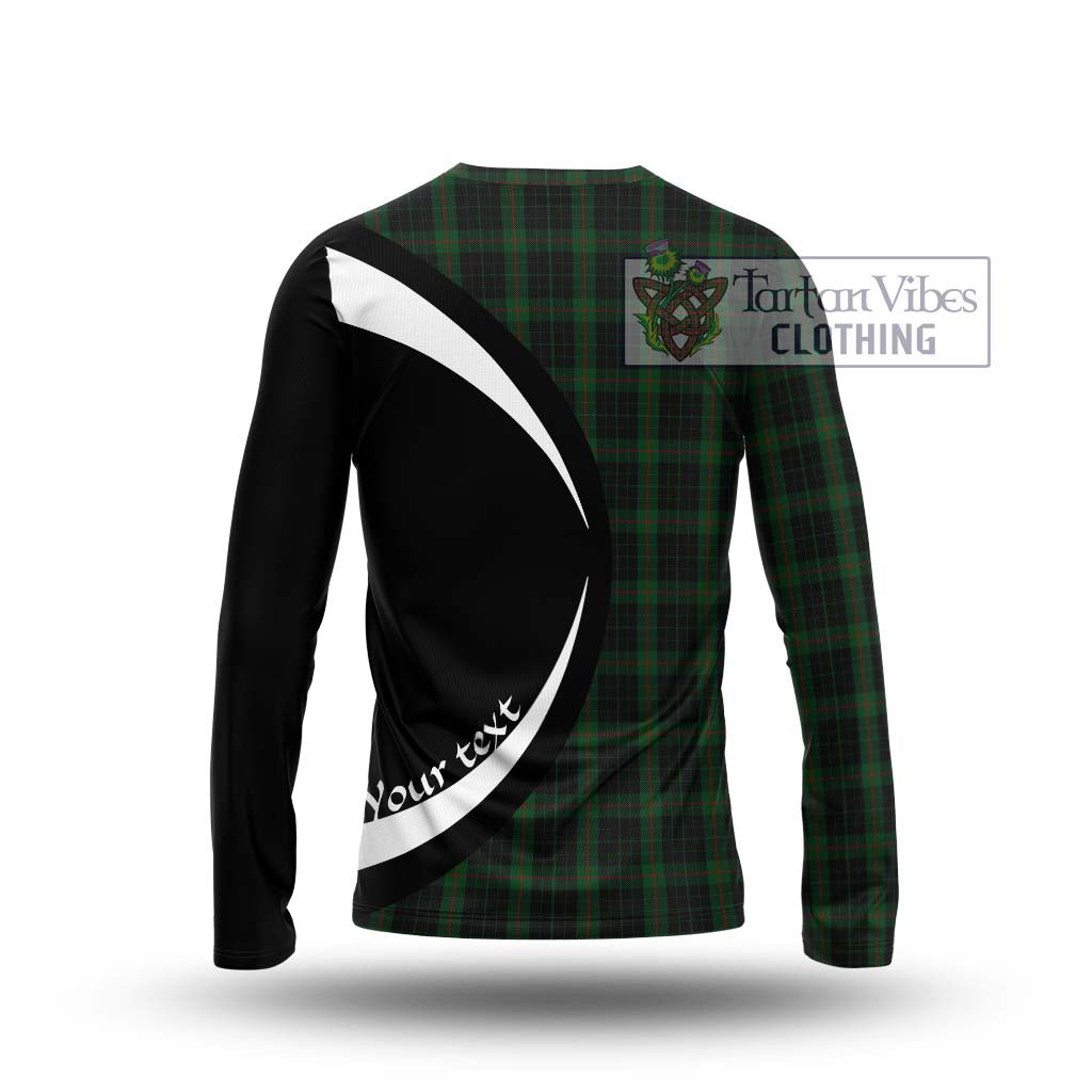 Gunn Logan Tartan Long Sleeve T-Shirt with Family Crest Circle Style - Tartan Vibes Clothing