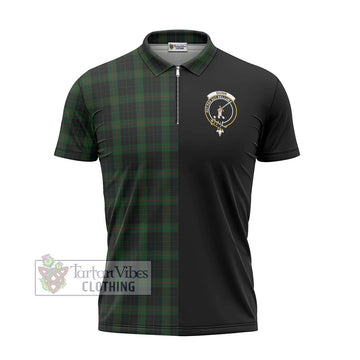 Gunn Logan Tartan Zipper Polo Shirt with Family Crest and Half Of Me Style