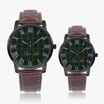 Gunn Logan Tartan Personalized Your Text Leather Trap Quartz Watch