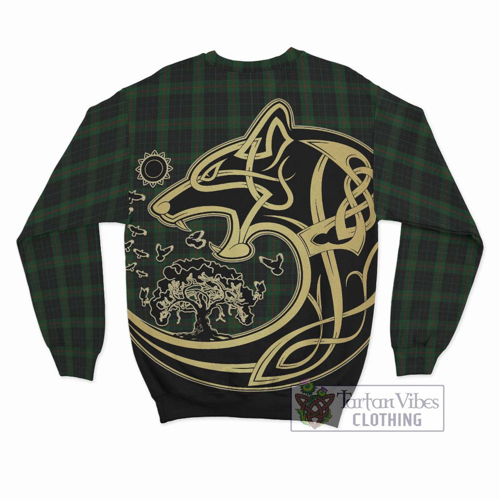 Gunn Logan Tartan Sweatshirt with Family Crest Celtic Wolf Style - Tartan Vibes Clothing