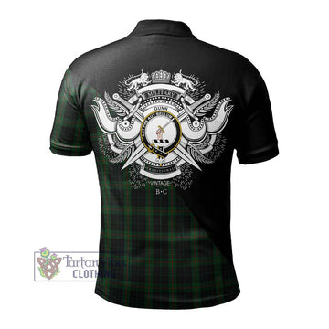 Gunn Logan Tartan Polo Shirt with Family Crest and Military Logo Style