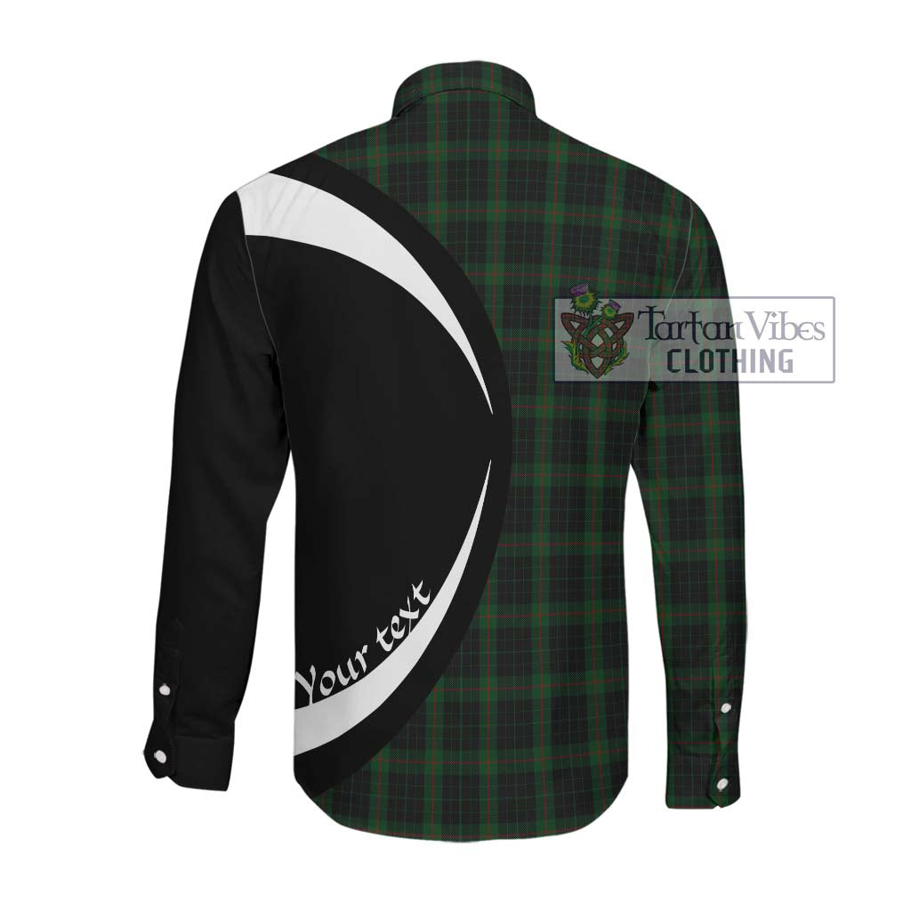 Gunn Logan Tartan Long Sleeve Button Up with Family Crest Circle Style Men's Shirt - Tartan Vibes Clothing