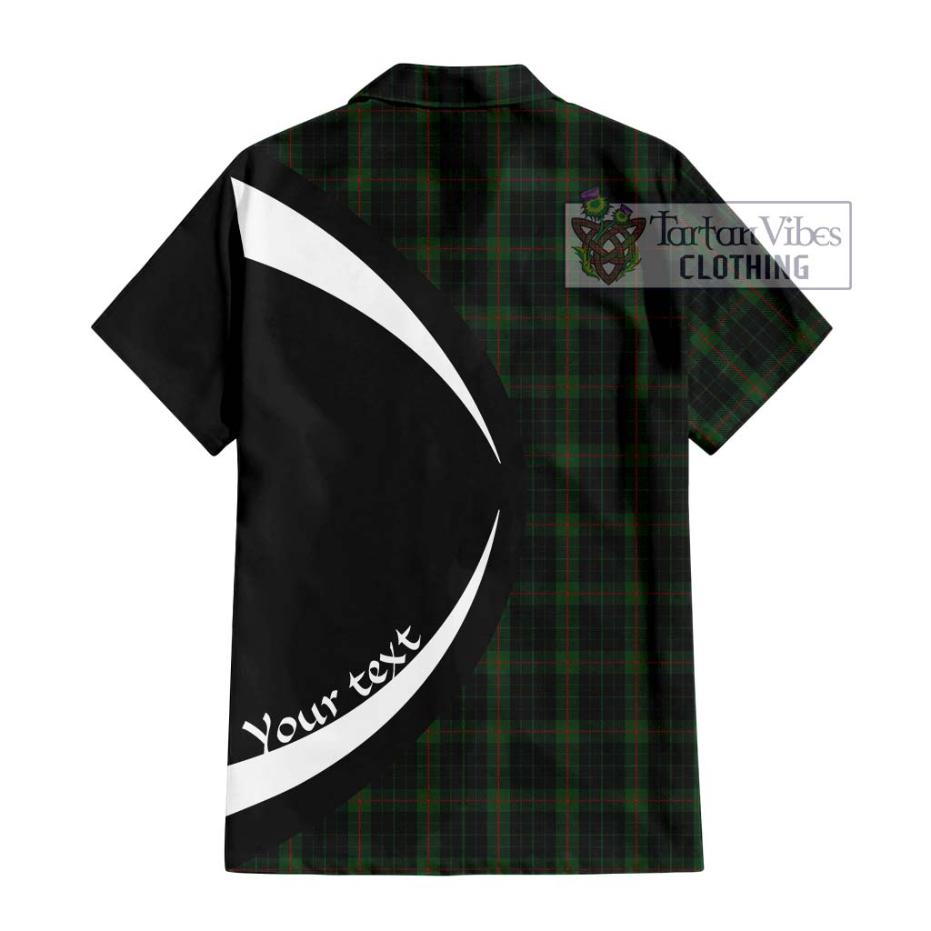 Tartan Vibes Clothing Gunn Logan Tartan Short Sleeve Button Up with Family Crest Circle Style