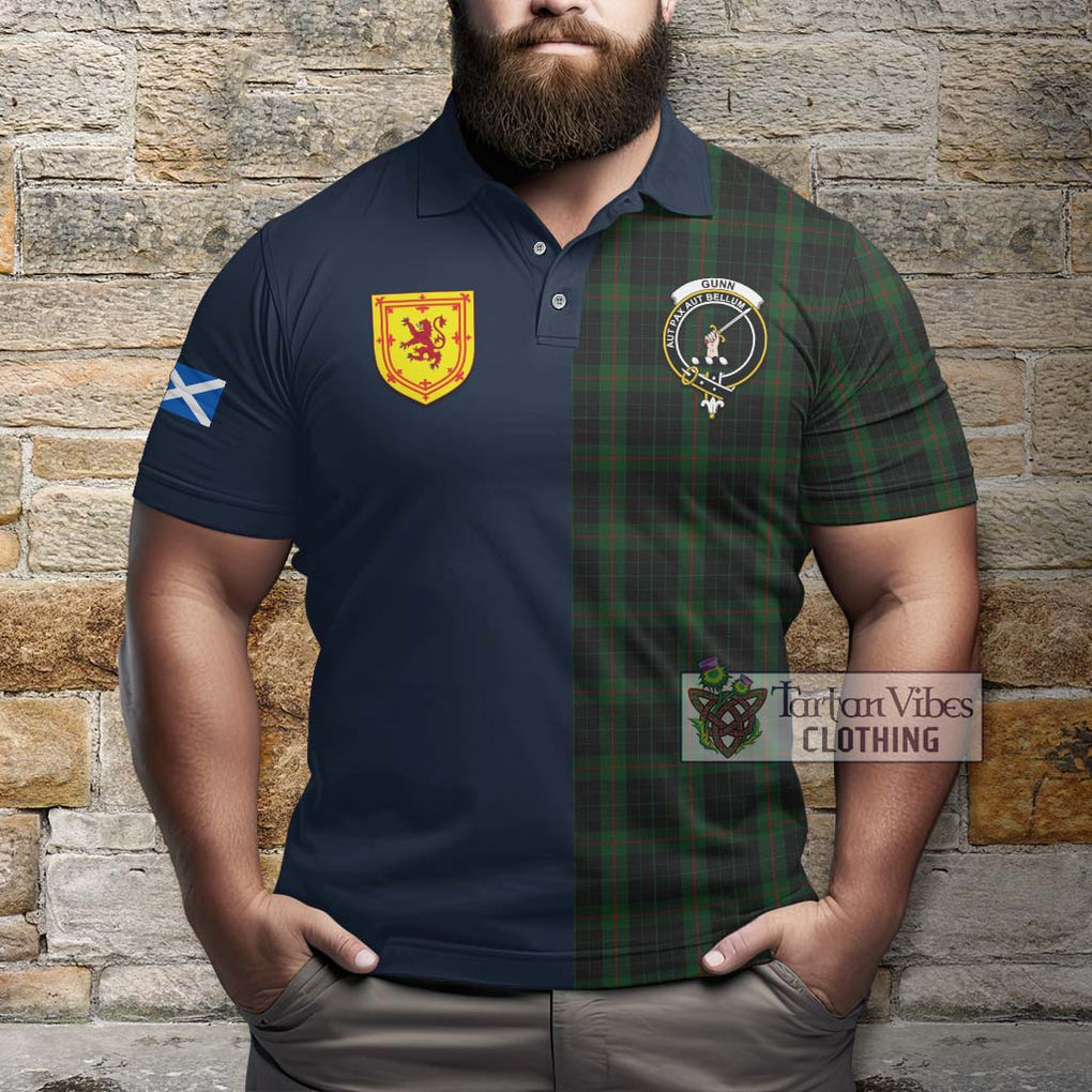 Tartan Vibes Clothing Gunn Logan Tartan Polo Shirt with Scottish Lion Royal Arm Half Style