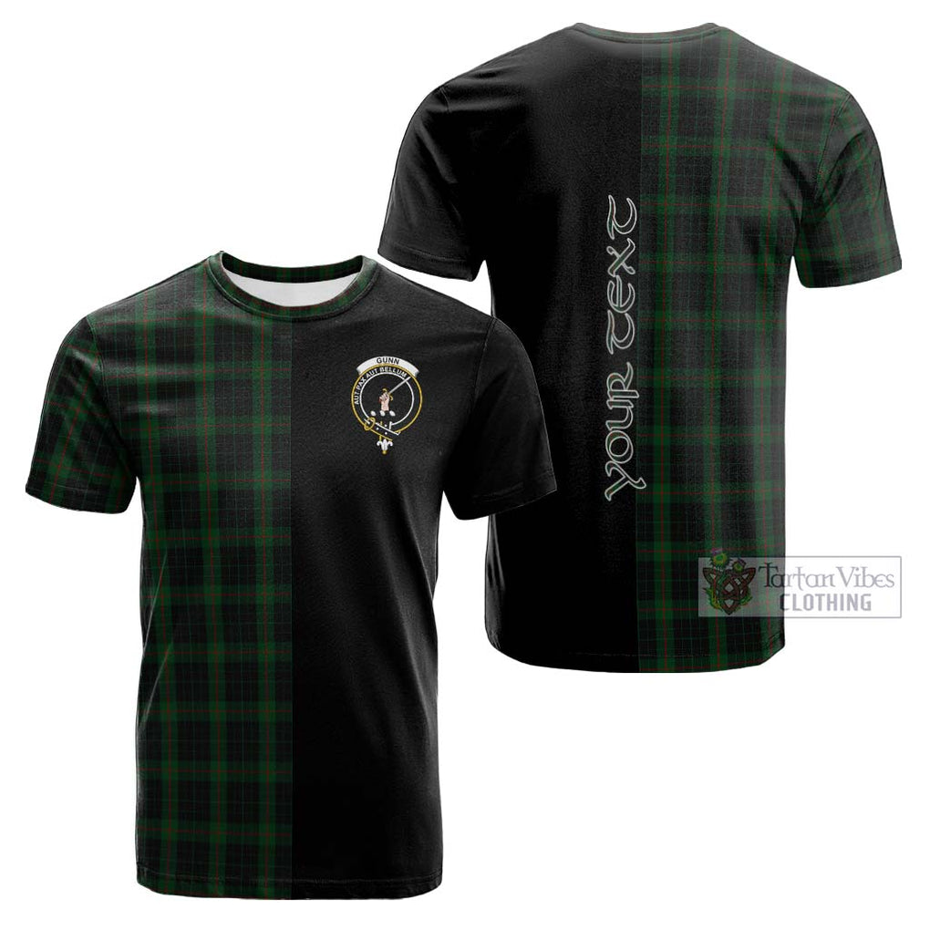 Tartan Vibes Clothing Gunn Logan Tartan Cotton T-shirt with Family Crest and Half Of Me Style