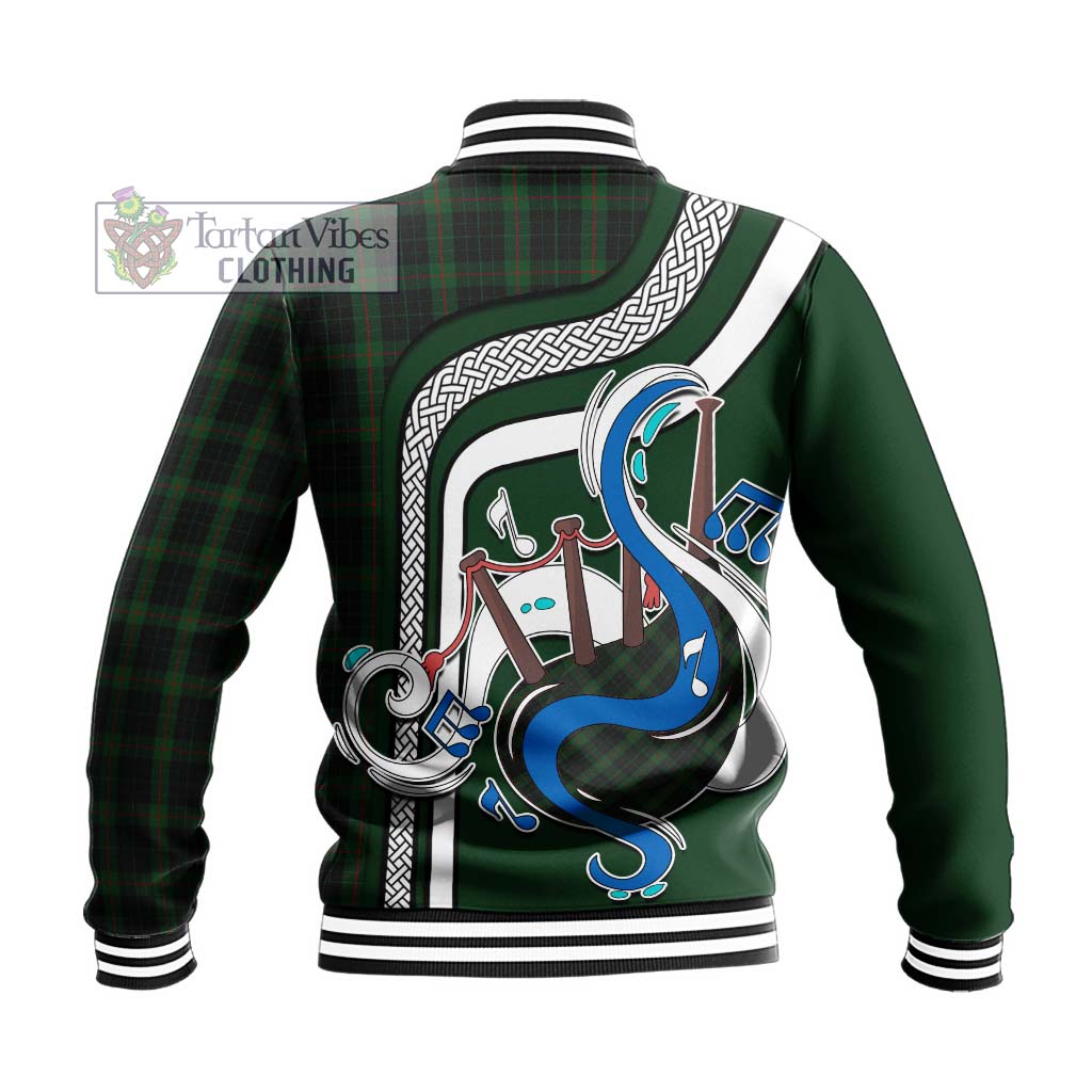 Tartan Vibes Clothing Gunn Logan Tartan Baseball Jacket with Epic Bagpipe Style