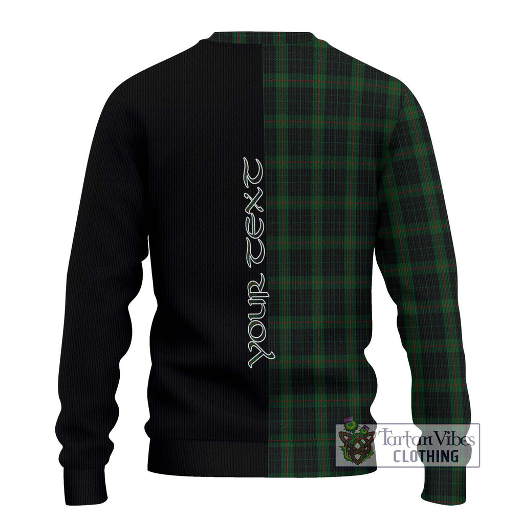 Gunn Logan Tartan Knitted Sweater with Family Crest and Half Of Me Style - Tartanvibesclothing Shop