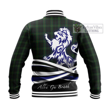 Gunn Logan Tartan Baseball Jacket with Alba Gu Brath Regal Lion Emblem