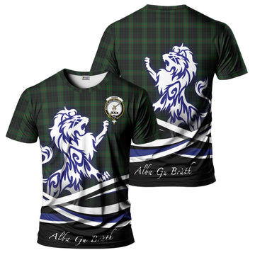 Gunn Logan Tartan T-Shirt with Alba Gu Brath Regal Lion Emblem