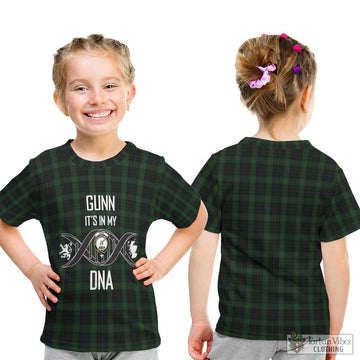 Gunn Logan Tartan Kid T-Shirt with Family Crest DNA In Me Style