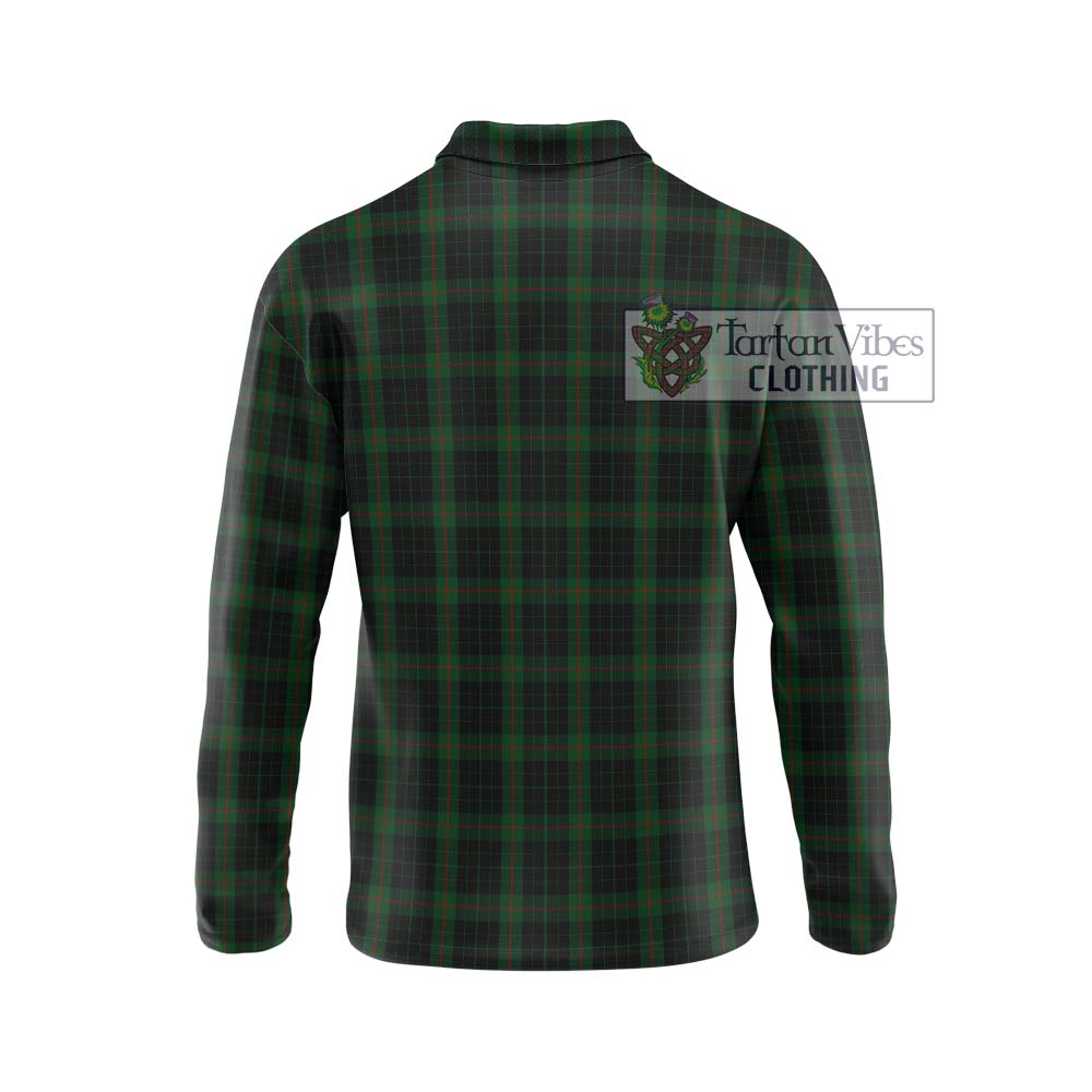 Gunn Logan Tartan Long Sleeve Polo Shirt with Family Crest DNA In Me Style - Tartanvibesclothing Shop